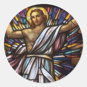 Church Windows 096 Classic Round Sticker