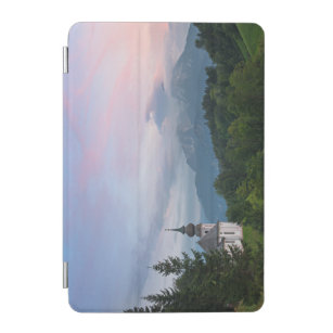 Church with Alps mountains at sunset iPad Mini Cover