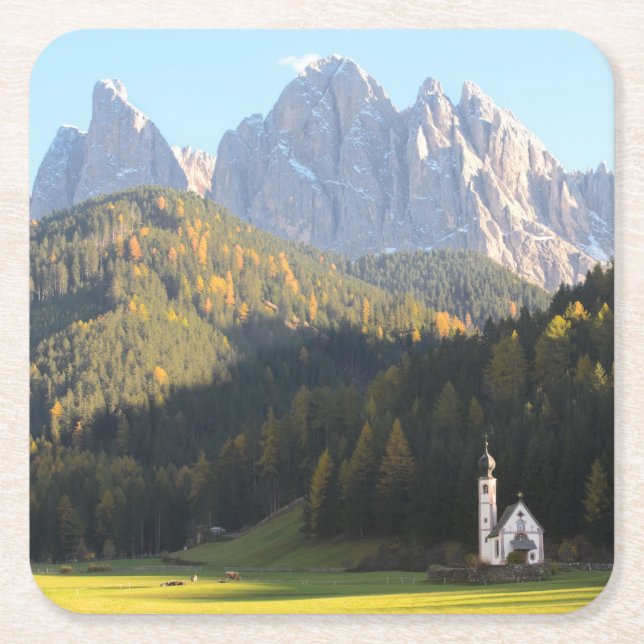 Church with Dolomites mountain coaster (Front)