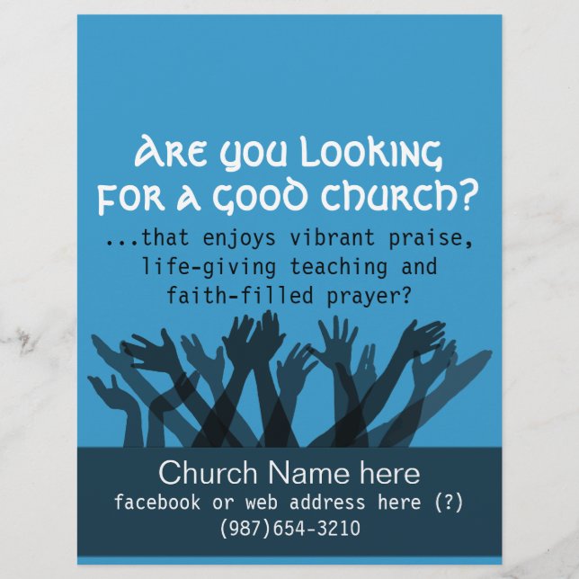Church.Worship.Bible.Fellowship.Healing.Prayer Flyer (Front)