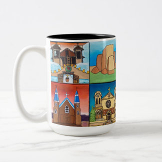 Churches of New Mexico! Original art! Two-Tone Cof Coffee Mug