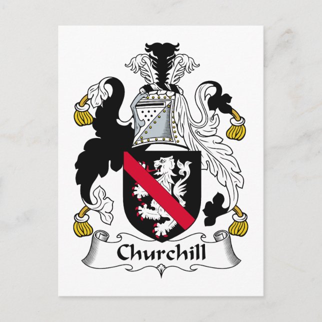 Churchill Family Crest Postcard (Front)