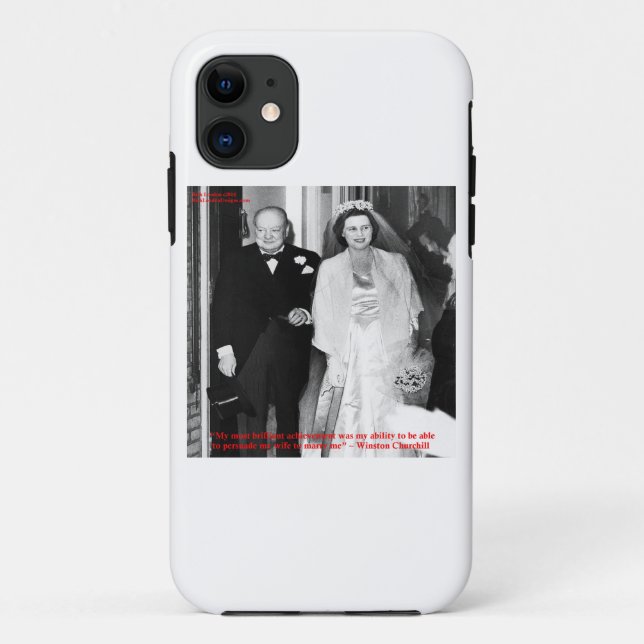Churchill & Famous Marriage Quote iPhone 5 Case (Back)