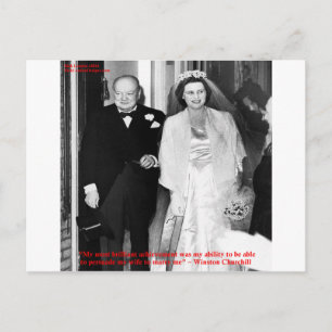 Churchill & Famous Marriage Quote Postcard