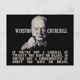 Churchill on Conservatives and Liberals Postcard