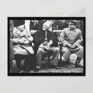 Churchill, Roosavelt & Stalin - At Yalta Postcard
