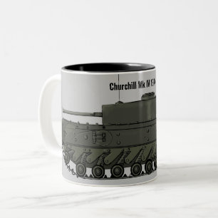 Churchill Tank UK 1944 Two-Tone Coffee Mug