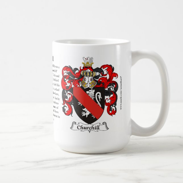 Churchill, the Origin, the Meaning and the Crest Coffee Mug (Right)