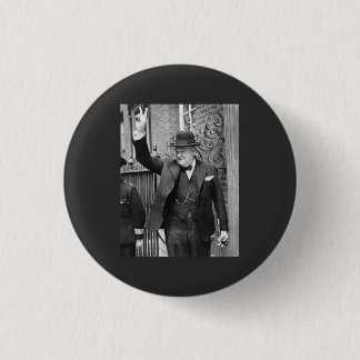 CHURCHILL V SIGN. 3 CM ROUND BADGE
