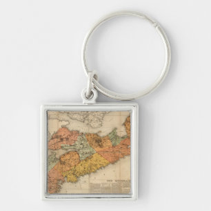 Church's mineral map of Nova Scotia Key Ring