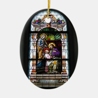 churchwindow from brezje - slovenia ceramic tree decoration