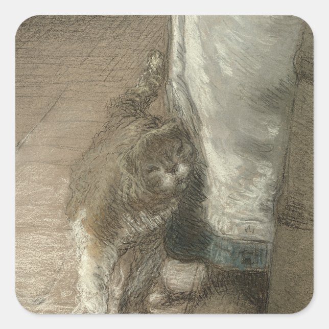 Churning Butter, 1866-68 Square Sticker (Front)