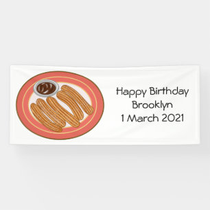 Churro cartoon illustration banner