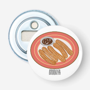 Churro cartoon illustration bottle opener
