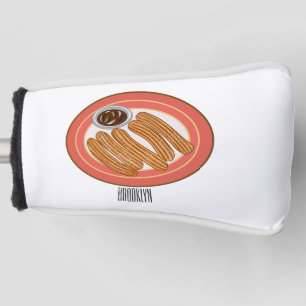 Churro cartoon illustration golf head cover