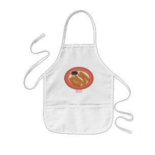 Churro cartoon illustration   kids apron