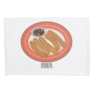 Churro cartoon illustration  pillowcase