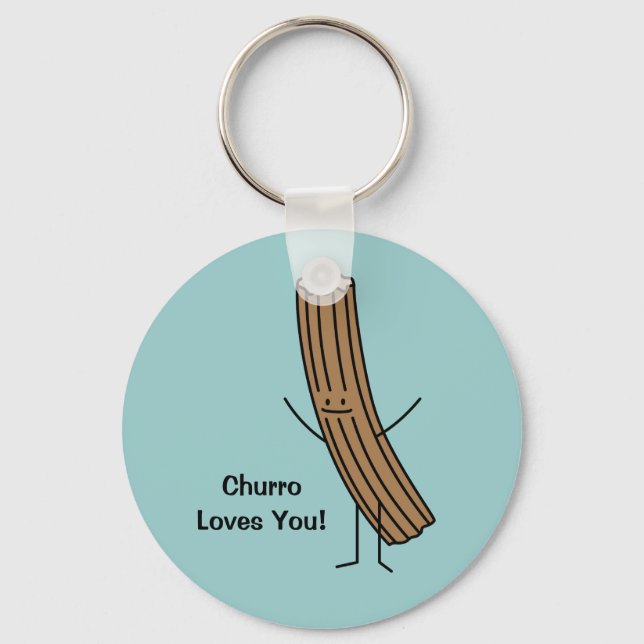 Churro Loves You! Key Ring (Front)