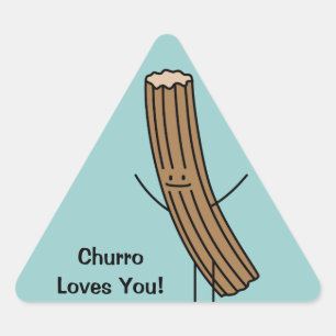 Churro Loves You! Triangle Sticker