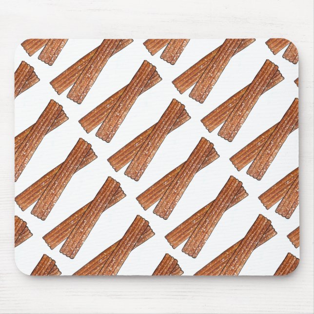 CHURROS Spanish Portuguese Fried Churro Pastry Mouse Pad (Front)