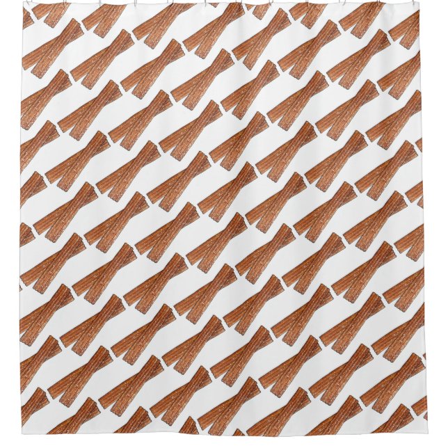 CHURROS Spanish Portuguese Fried Churro Pastry Shower Curtain (Front)