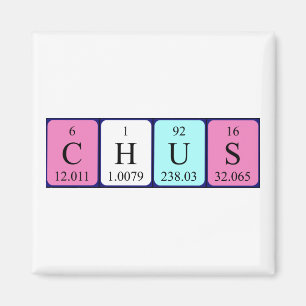 Chus periodic table name magnet
