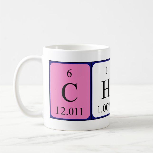 Chus periodic table name mug (Left)