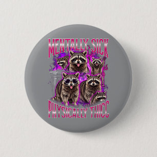 Chusband Racoon Racoon Meme Bootleg Illustration 6 Cm Round Badge