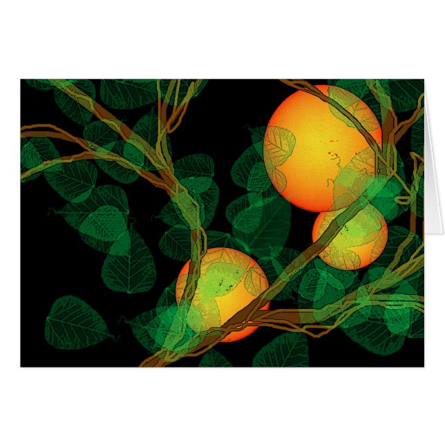 Chuseok Korean Harvest Festival with Oranges (Front Horizontal)