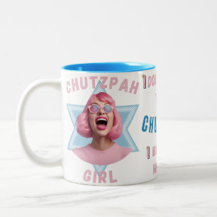 Chutzpah Girl Two-Tone Coffee Mug