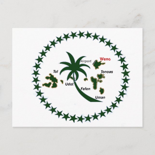 Chuuk Flag Postcard (Front)