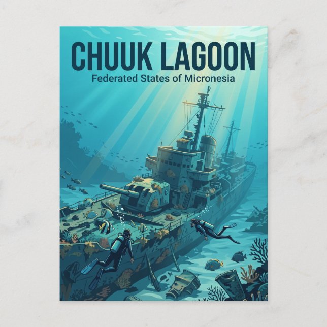 Chuuk Lagoon Federated States of Micronesia Postcard (Front)