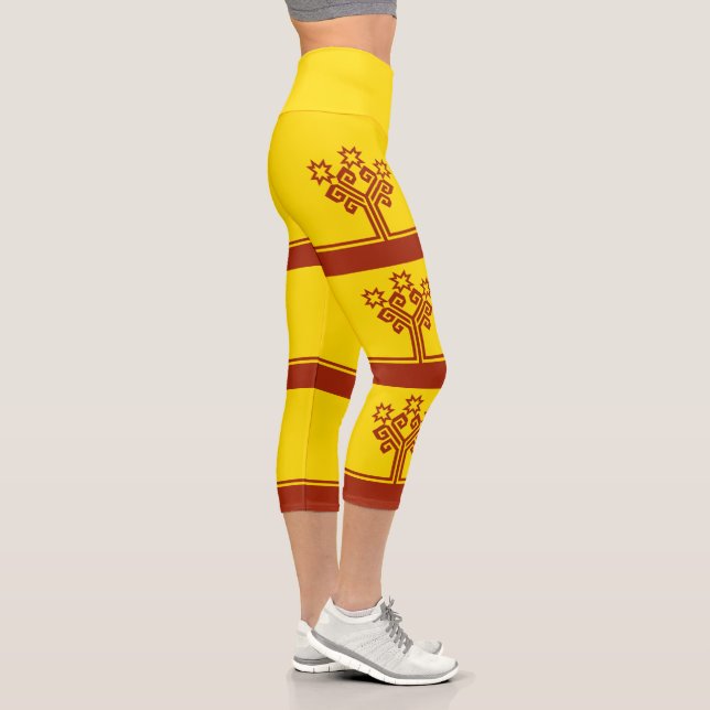 Chuvashia Flag Capri Leggings (Right)