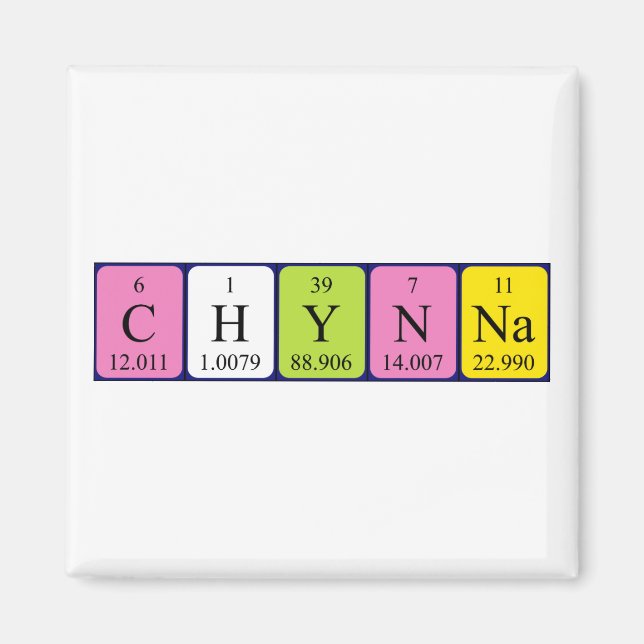 Chynna periodic table name magnet (Front)