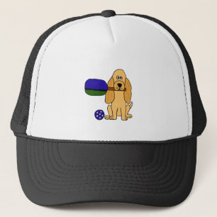 CI- Pickleball Cocker Spaniel Cartoon Trucker Hat