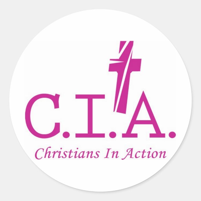 CIA Agents to the Lord Christians In Action Classic Round Sticker (Front)