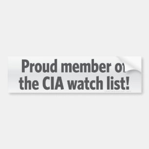 CIA Watch List Bumper Sticker