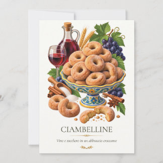 Ciambelline al Vino – Vintage Italian Dessert Invitation