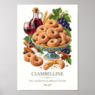 Ciambelline al Vino – Vintage Italian Dessert Poster