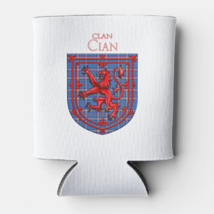 Cian of Ely Tartan Scottish Plaid Can Cooler