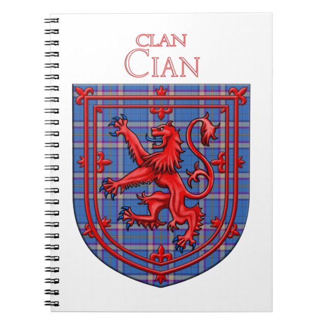 Cian of Ely Tartan Scottish Plaid Notebook (Front)