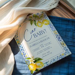 Ciao Baby Amalfi Coast Lemon Baby Shower Invitation