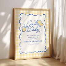 Ciao Baby Amalfi Lemon Blue & Yellow Baby Shower