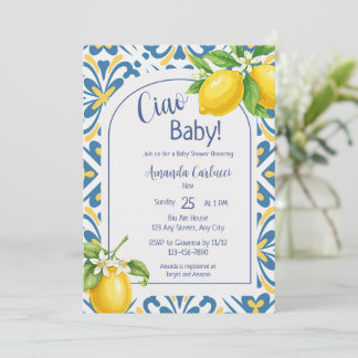 Ciao Baby Amalfi Themed Baby Shower Invitation