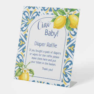 Ciao Baby Amalfi Themed Diaper Raffle Sign