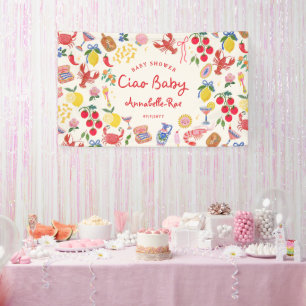 Ciao Baby Baby Shower Personalised Italian Banner