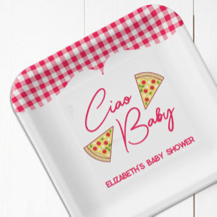 Ciao Baby Italian Baby Shower Paper Plate