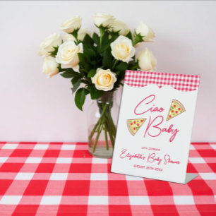 Ciao Baby Italian Baby Shower Pedestal Sign