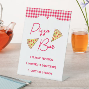 Ciao Baby Italian Baby Shower Pizza Bar Pedestal Sign