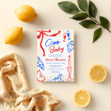 Ciao Baby Italian Bambino Hand Drawn Baby Shower